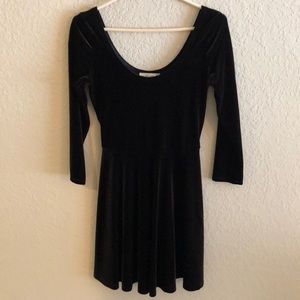 Black velvet dress